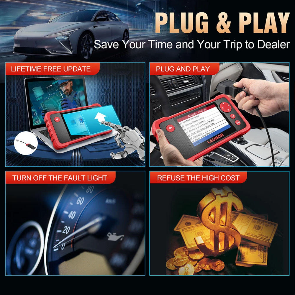 LAUNCH OBD2 Scanner CRP123 Elite  Model Engine/ABS/SRS/Transmission Diagnostic Scan Tool SRS Airbag Code Reader Lifetime Free Update — view 5