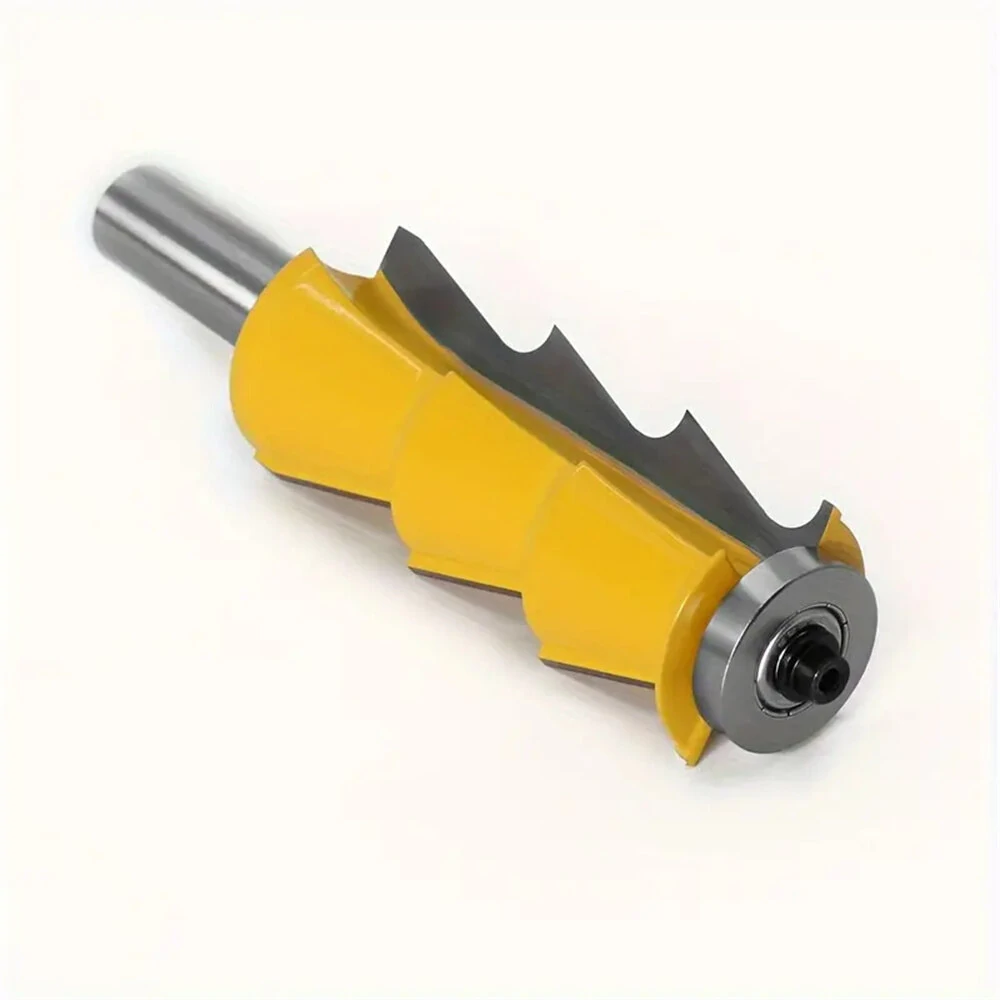 LAVIE 12mm 1/2" Shank Louver Shutter Style Router Bit Woodworking CNC Carbide Milling Cutter with Bearing Ideal for Decorative Line Carving on Wood — view 6