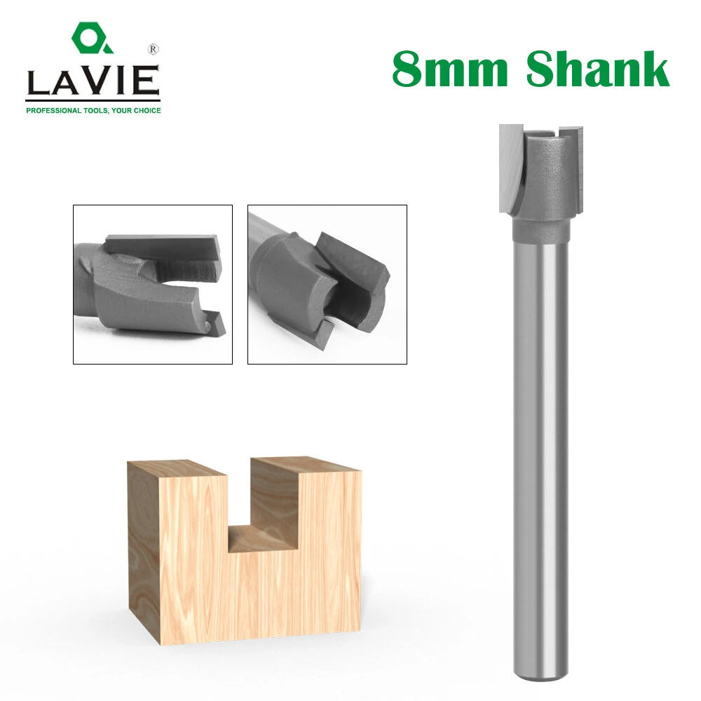 LAVIE 8mm Shank Router Bit Carbide Tip Woodworking Milling Cutter Industrial Grade Coating Precision Cutting Lock Door — view 3