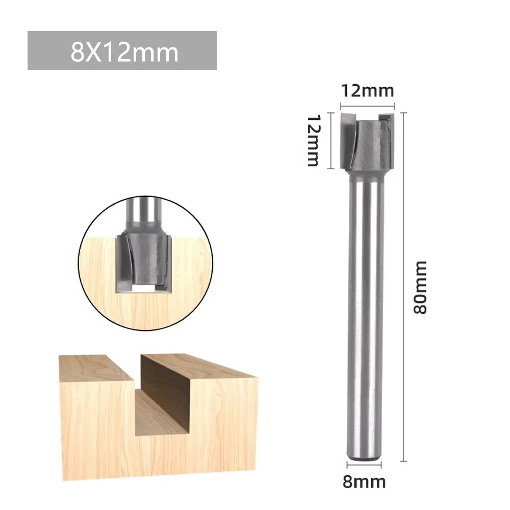 LAVIE 8mm Shank Router Bit Carbide Tip Woodworking Milling Cutter Industrial Grade Coating Precision Cutting Lock Door — view 4