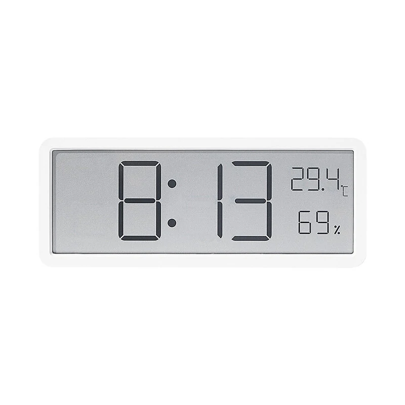 LCD Screen Digital Wall Clock Time Temperature Humidity Time Display Electronic Clock Desktop Digital Clock Battery Powered — view 7