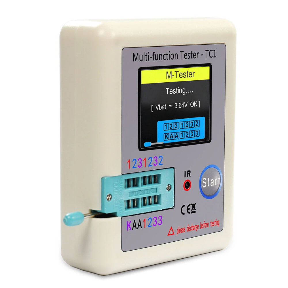 LCR-TC1 Multifunction Transistor Tester Full Color LCD Screen Automatic Component Infrared Decoder Rechargeable Portable Electronics Testing — view 4
