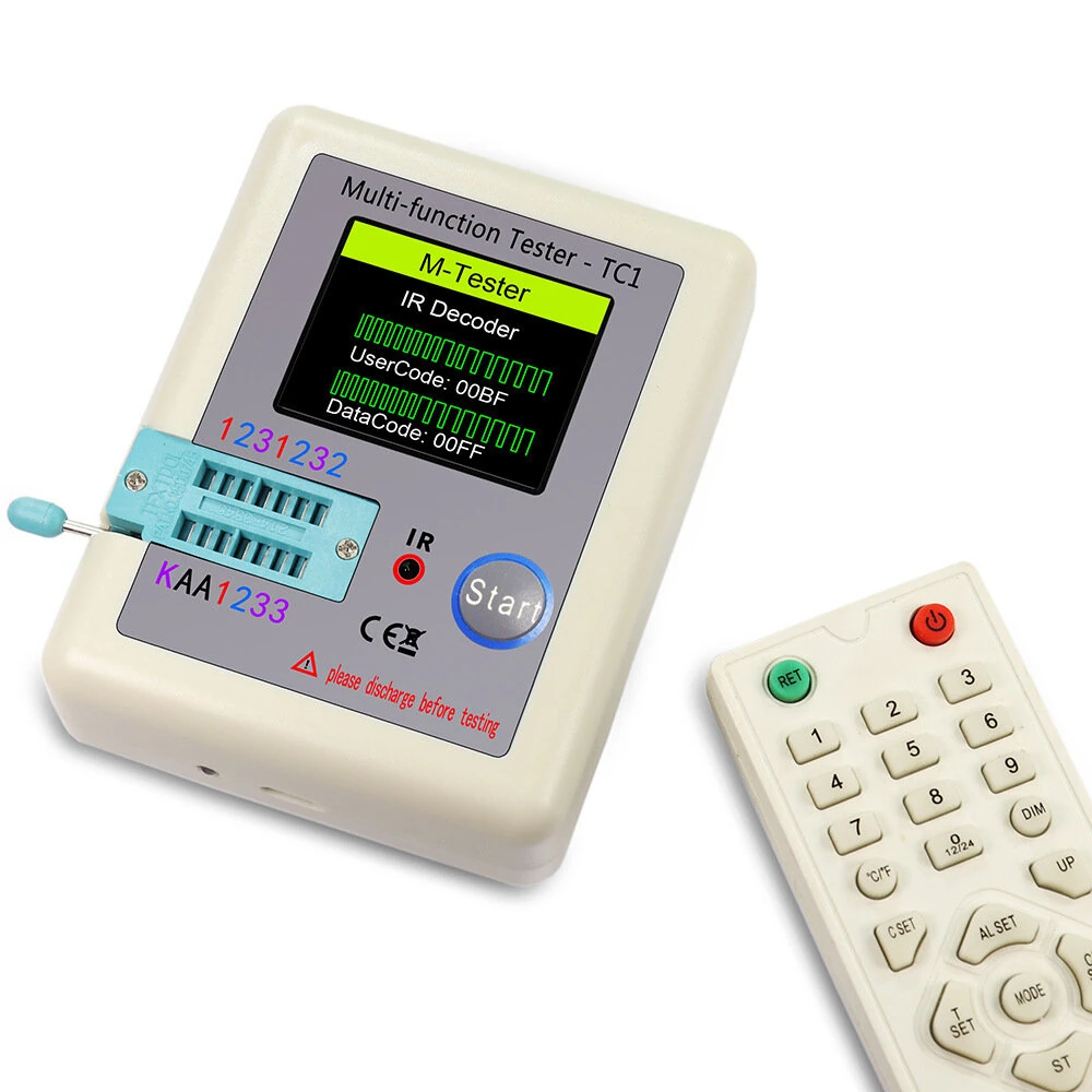 LCR-TC1 Multifunction Transistor Tester Full Color LCD Screen Automatic Component Infrared Decoder Rechargeable Portable Electronics Testing — view 7