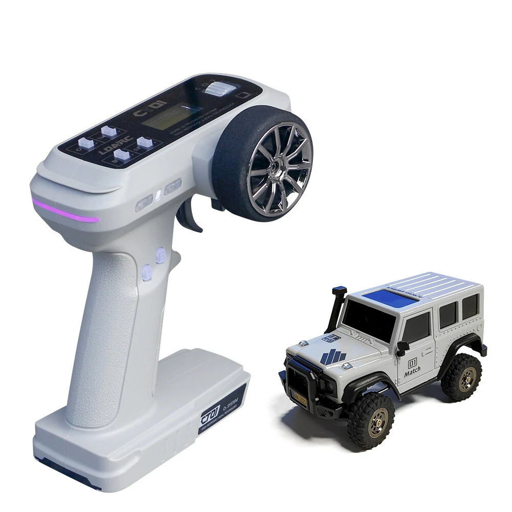 LDARC X43 1/43 2.4G 4WD RC Car Rock Crawler Mini Climbing LED Light Off-Road Vehicles Models Remote Control Racing Toys — view 7