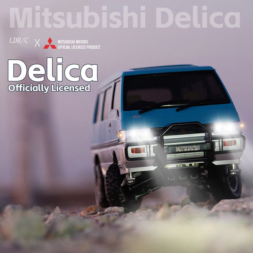 LDRC 1296 RTR 1/12 2.4G 4WD for Mitsubishi Delica L300 1986 RC Car Dual-Speed Mechanical Shifting Classis Off-Road Van Climbing Truck LED Light Full Proportional Control Metal Gears CVD Straight Axle Vehicles Models Toys — view 8