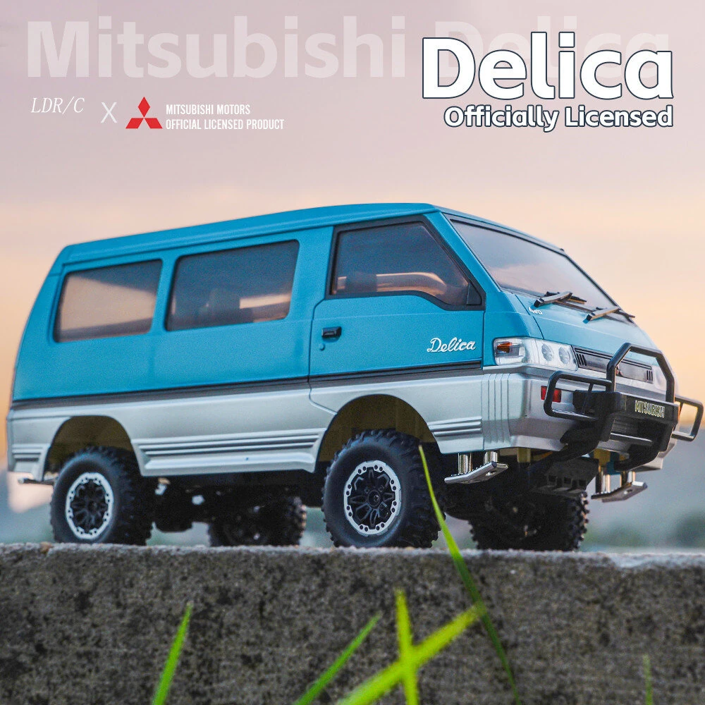 LDRC 1296 RTR 1/12 2.4G 4WD for Mitsubishi Delica L300 1986 RC Car Dual-Speed Mechanical Shifting Classis Off-Road Van Climbing Truck LED Light Full Proportional Control Metal Gears CVD Straight Axle Vehicles Models Toys — view 9