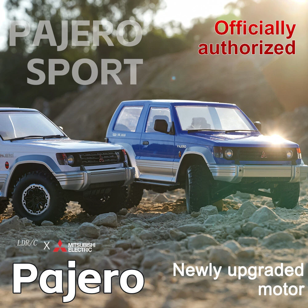 LDRC 1297S Newly Upgraded RTR 1/14 2.4G 4WD Mitsubishi Pajeyo V24WG 1992 Sport RC Car Dual-Speed Mechanical Shifting Classis Off-Road SUV Climbing Truck LED Light Full Proportional Control Metal Gears CVD Straight Axle Vehicles Models Toys — view 5