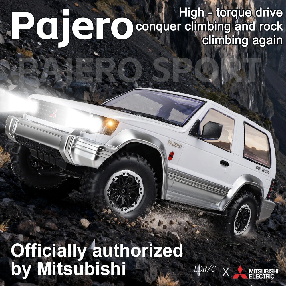 LDRC 1297S Newly Upgraded RTR 1/14 2.4G 4WD Mitsubishi Pajeyo V24WG 1992 Sport RC Car Dual-Speed Mechanical Shifting Classis Off-Road SUV Climbing Truck LED Light Full Proportional Control Metal Gears CVD Straight Axle Vehicles Models Toys — view 7