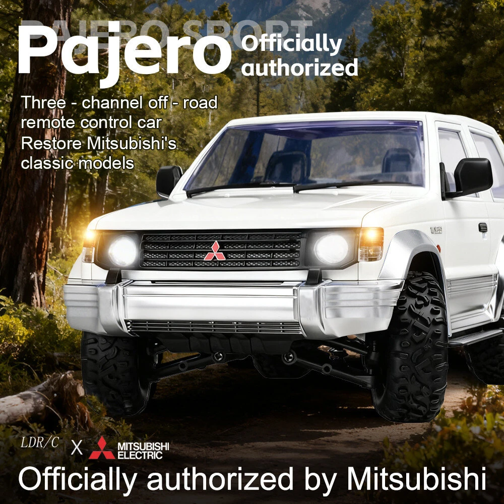 LDRC 1297S Newly Upgraded RTR 1/14 2.4G 4WD Mitsubishi Pajeyo V24WG 1992 Sport RC Car Dual-Speed Mechanical Shifting Classis Off-Road SUV Climbing Truck LED Light Full Proportional Control Metal Gears CVD Straight Axle Vehicles Models Toys — view 8