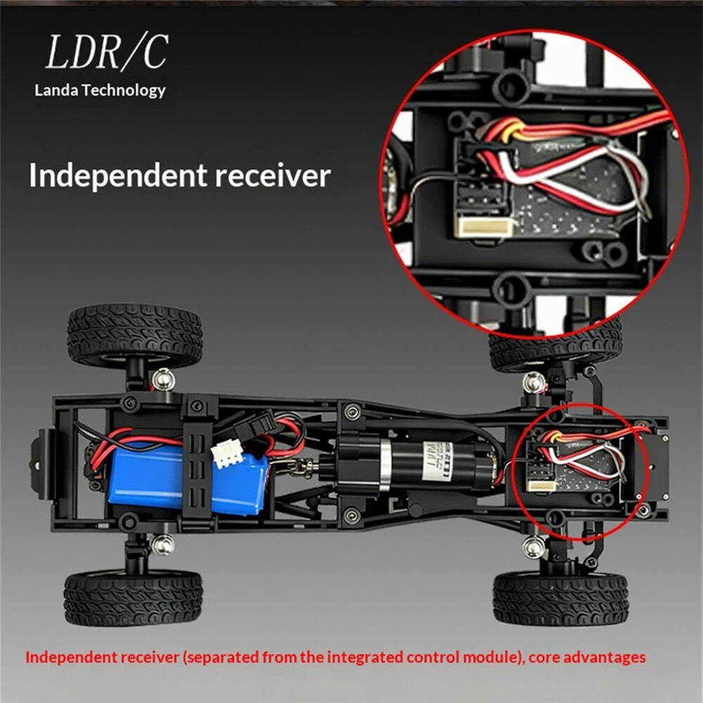 LDRC 18401 PRO RTR 1/18 2.4G 4WD FOC Sensored Brushless RC Car Rock Crawler Off-Road Climbing Truck LED Light Full Proportional Vehicles Models Metal Drive Shaft Oil Shocks Toys — view 5
