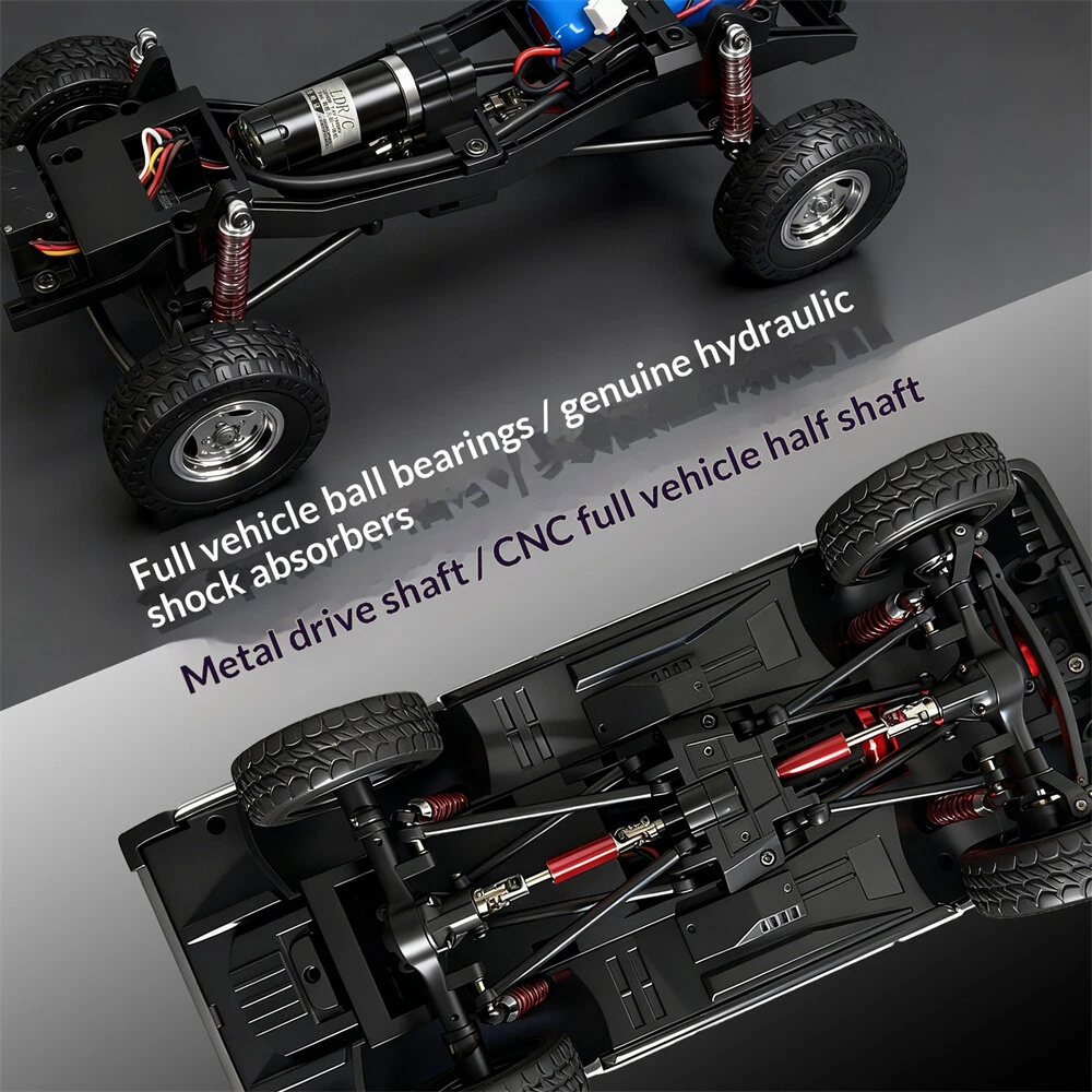 LDRC 18401 PRO RTR 1/18 2.4G 4WD FOC Sensored Brushless RC Car Rock Crawler Off-Road Climbing Truck LED Light Full Proportional Vehicles Models Metal Drive Shaft Oil Shocks Toys — view 7