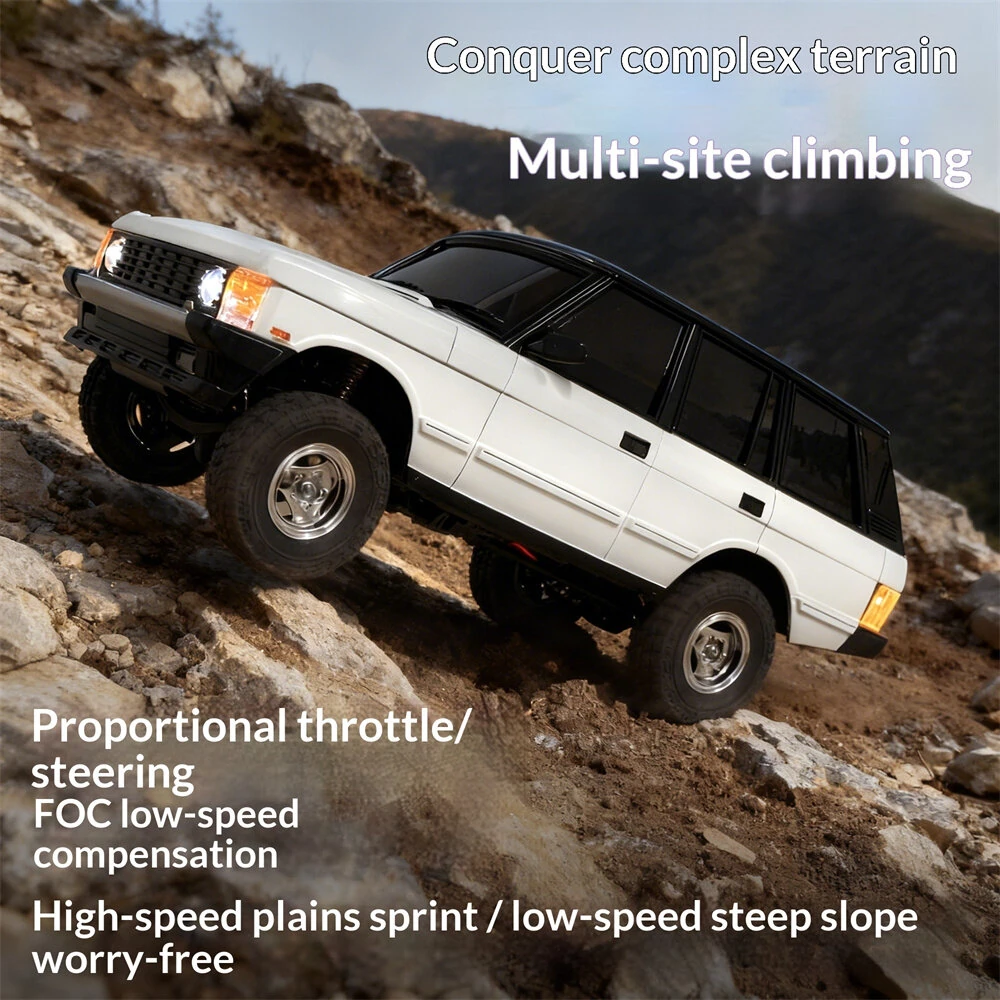 LDRC 18401 PRO RTR 1/18 2.4G 4WD FOC Sensored Brushless RC Car Rock Crawler Off-Road Climbing Truck LED Light Full Proportional Vehicles Models Metal Drive Shaft Oil Shocks Toys — view 8