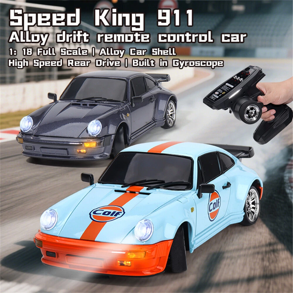 LDRC 1898 RTR 1:18 Scale RC Drift Car with Gyro & LED Lights 2.4G RWD Radio Control Car for Adults and Kids Alloy Body Shell Ready to Run — view 8