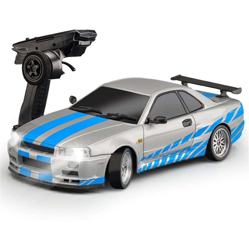 LDRC 1899/A99 RTR 1/18 2.4G RWD RC Car Drift GTR R34 Gyro LED Light On-Road Full Proportional Alloy Body Shell Racing Vehicles Models Toys — view 4