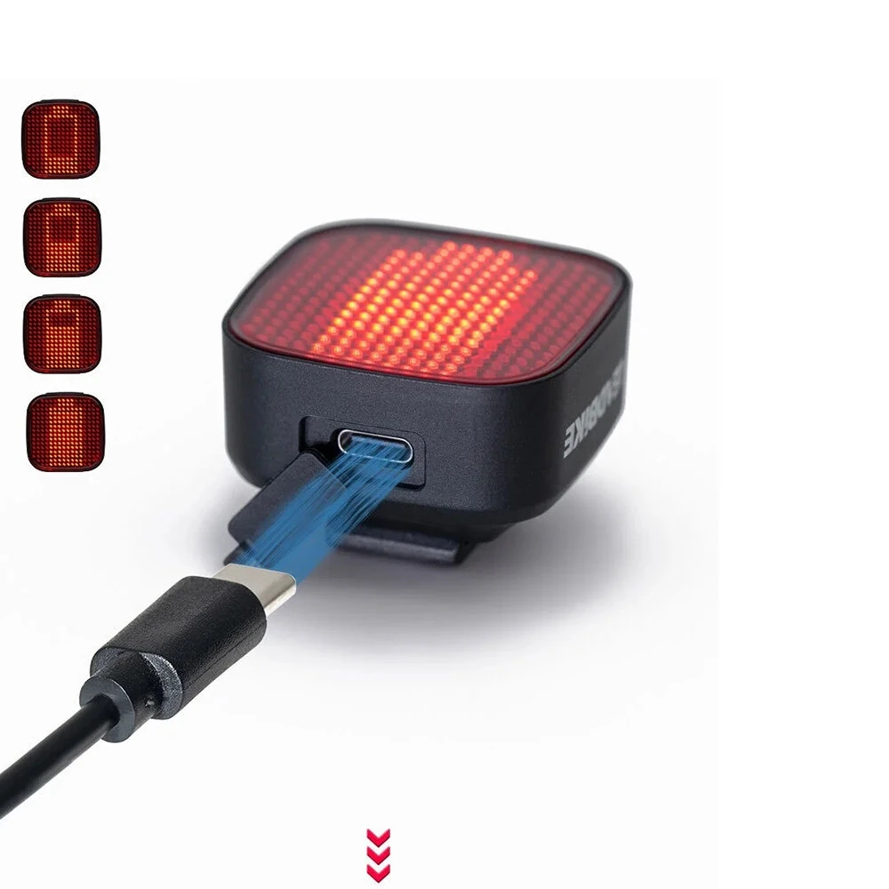 Leadbike DIY Synchronous Smart Taillight 244 Pixels Mobile App Pattern Edit Brake Sensing Dual Mount Type-C Rechargeable Bicycle Rear Light for Cycling Fun — view 6