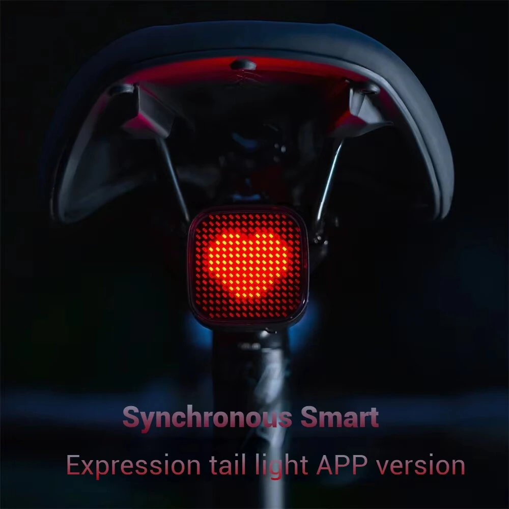 Leadbike DIY Synchronous Smart Taillight 244 Pixels Mobile App Pattern Edit Brake Sensing Dual Mount Type-C Rechargeable Bicycle Rear Light for Cycling Fun — view 7