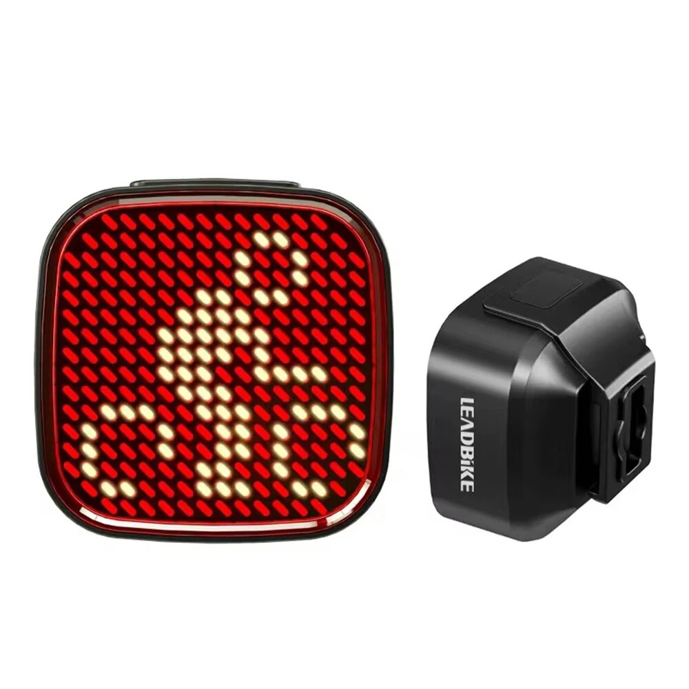 Leadbike DIY Synchronous Smart Taillight 244 Pixels Mobile App Pattern Edit Brake Sensing Dual Mount Type-C Rechargeable Bicycle Rear Light for Cycling Fun — view 8