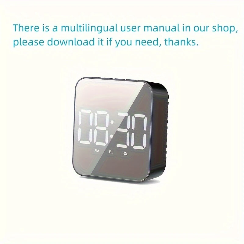 LED Clock Student Alarm Clock Plug-In Dual-Purpose Large Screen Display Digital Clock Voice-Controlled Temperature Clock — view 11