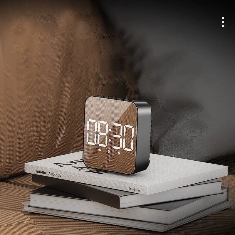 LED Clock Student Alarm Clock Plug-In Dual-Purpose Large Screen Display Digital Clock Voice-Controlled Temperature Clock — view 3