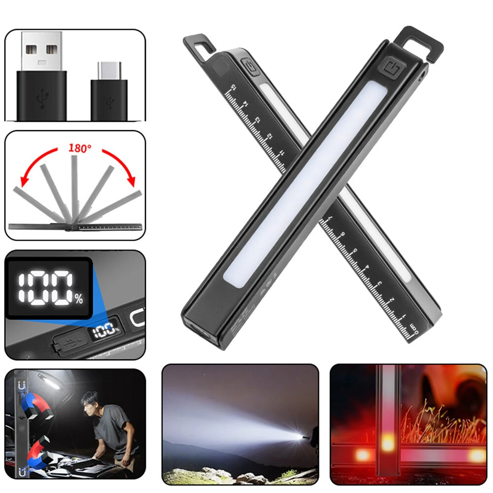 LED+COB Medical Handy Pen Light USB Rechargeable Mini Nursing Flashlight 600mAh Power Display Pocket Penlight Torch for Doctor Nurse Diagnosis