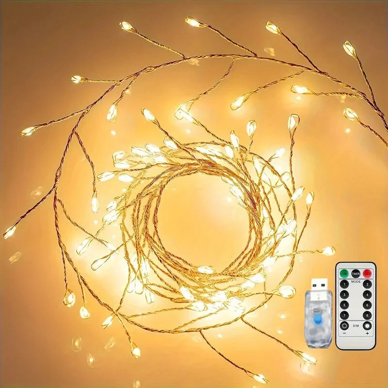 LED Decorative Lights Copper Wire Light String Indoor Outdoor Holiday Garden Decorative Lights Christmas Lights USB Remote Control — Pricio