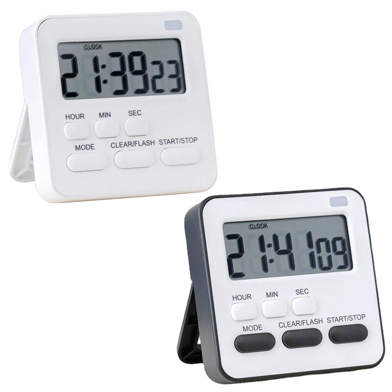 LED Digital Kitchen Timer 24-Hour Countdown Memory Function Dual Alarm Snooze Magnetic Base Optional Colors — image 1
