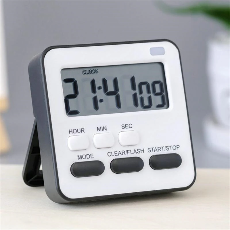 LED Digital Kitchen Timer 24-Hour Countdown Memory Function Dual Alarm Snooze Magnetic Base Optional Colors — view 5