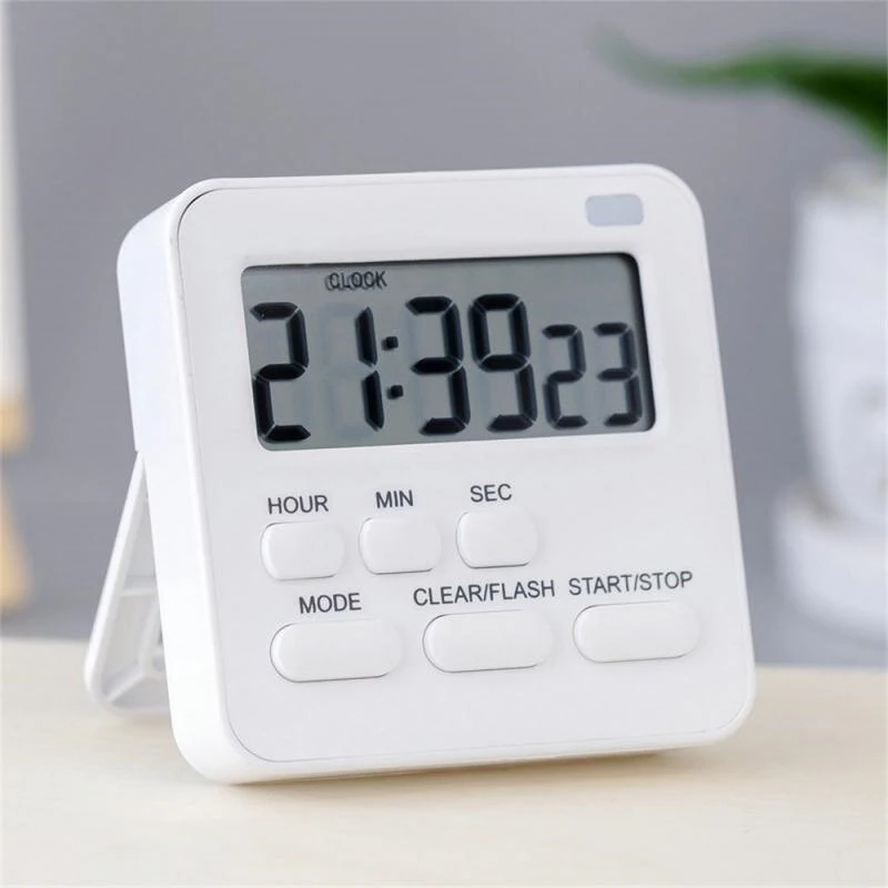 LED Digital Kitchen Timer 24-Hour Countdown Memory Function Dual Alarm Snooze Magnetic Base Optional Colors — view 6