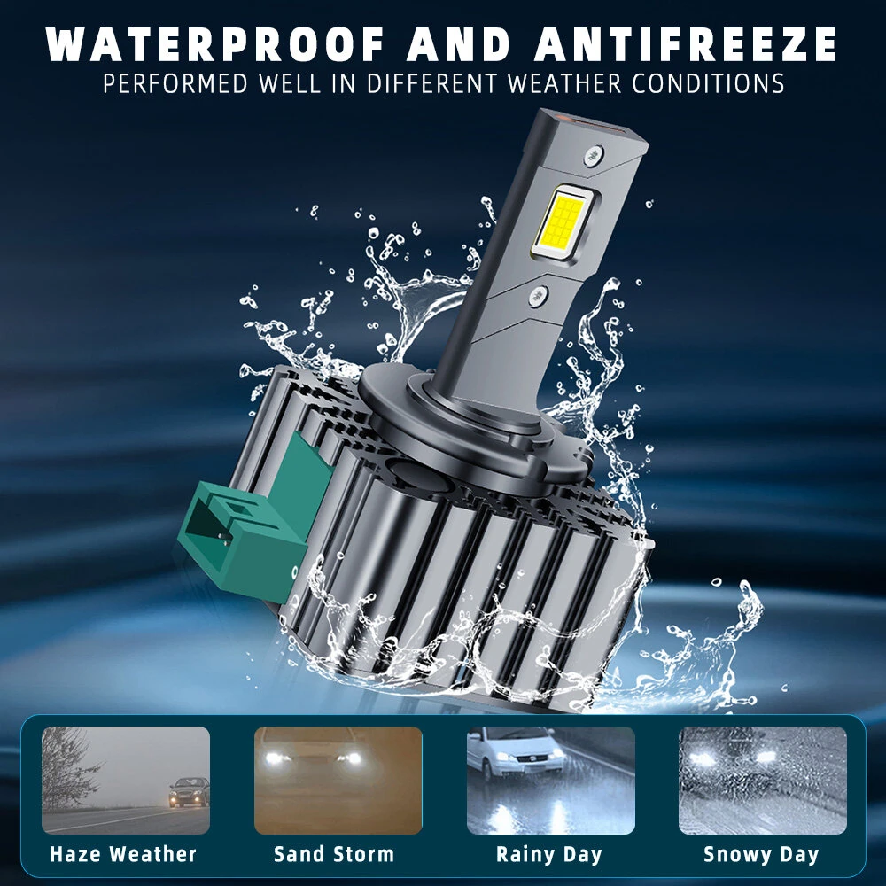 LED Headlight Bulbs CANbus HID Replacement Conversion Kit 6000K Cool White Plug-in-Play — view 5