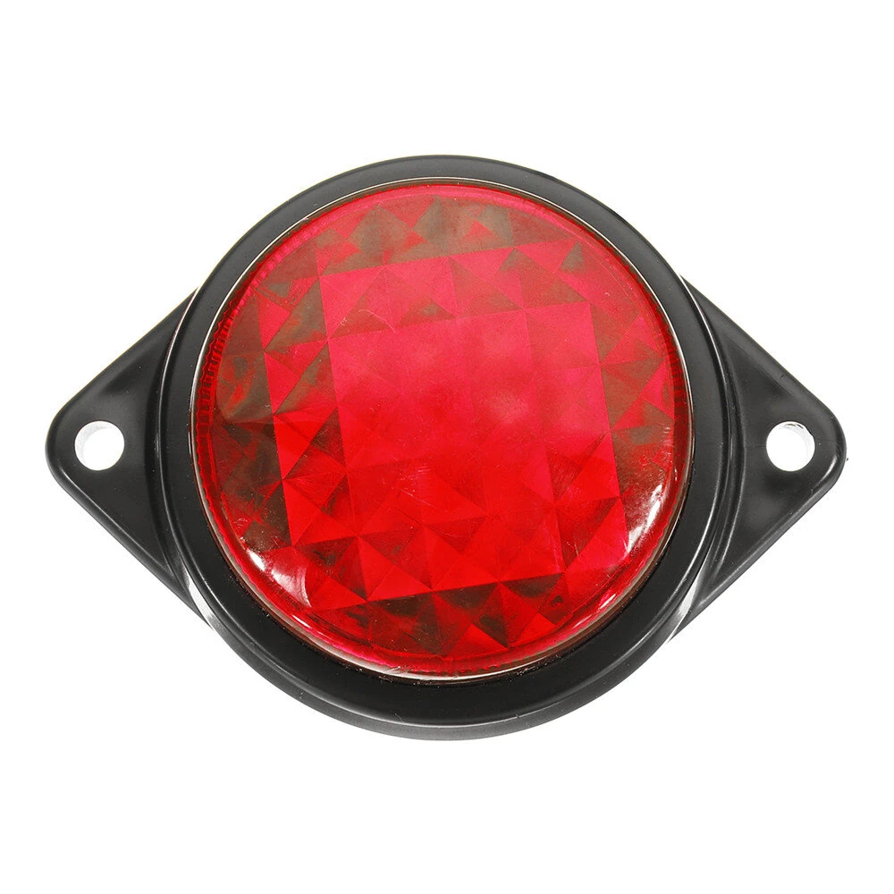 LED Light Clearance Front Rear Side Marker Indicator Lamp Round Outer Display Width Light — view 11