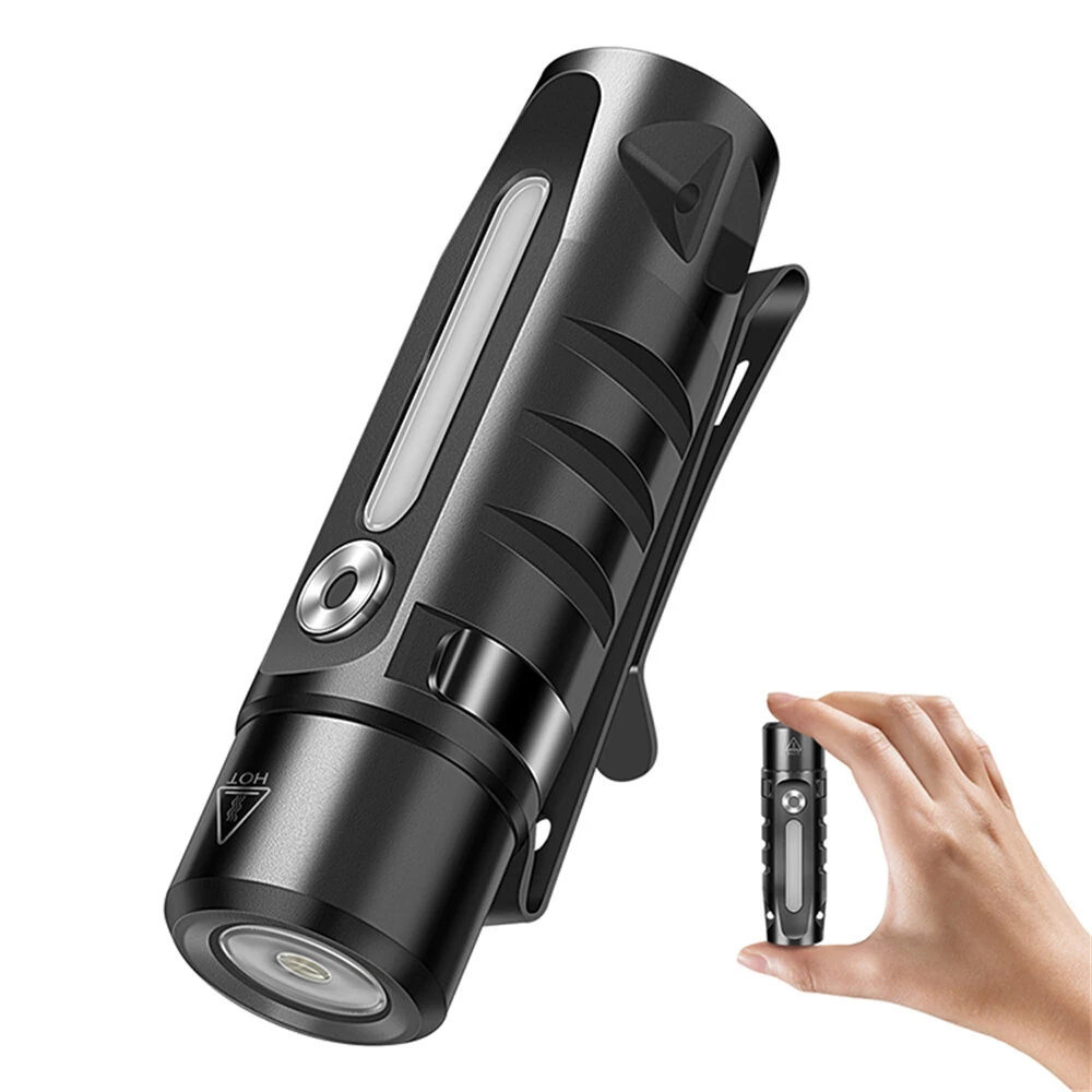 LED Mini Waterproof USB-C Rechargeable Flashlight with Clip & Magnetic Metal Conveniently Flashlight Suitable for Hiking Camping — view 11