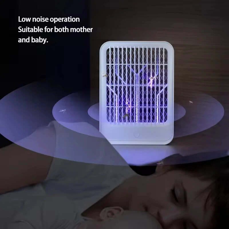 LED Mosquito Killer Lamp Dual-Power 800mAh Rechargeable Battery USB Charging Indoor Outdoor Bug Zapper Portable Light Source Efficient Insect Eliminator — view 5