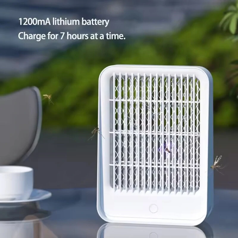 LED Mosquito Killer Lamp Dual-Power 800mAh Rechargeable Battery USB Charging Indoor Outdoor Bug Zapper Portable Light Source Efficient Insect Eliminator — view 6