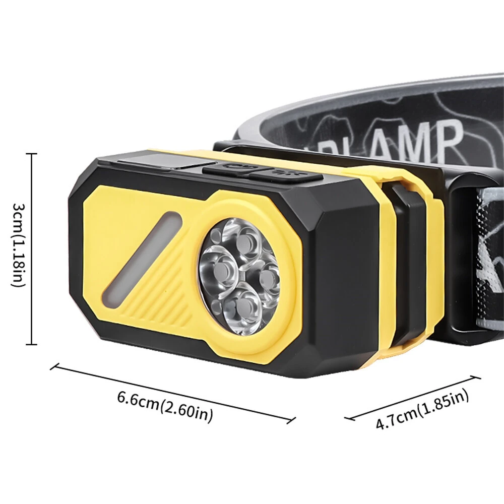 LED Multi-Source Sensor Headlamp, Portable Running Light With Cap Clip Magnet, Rgb Ambient Light, Digital Display Headlamp For Fishing Camping Hiking,Running — view 11