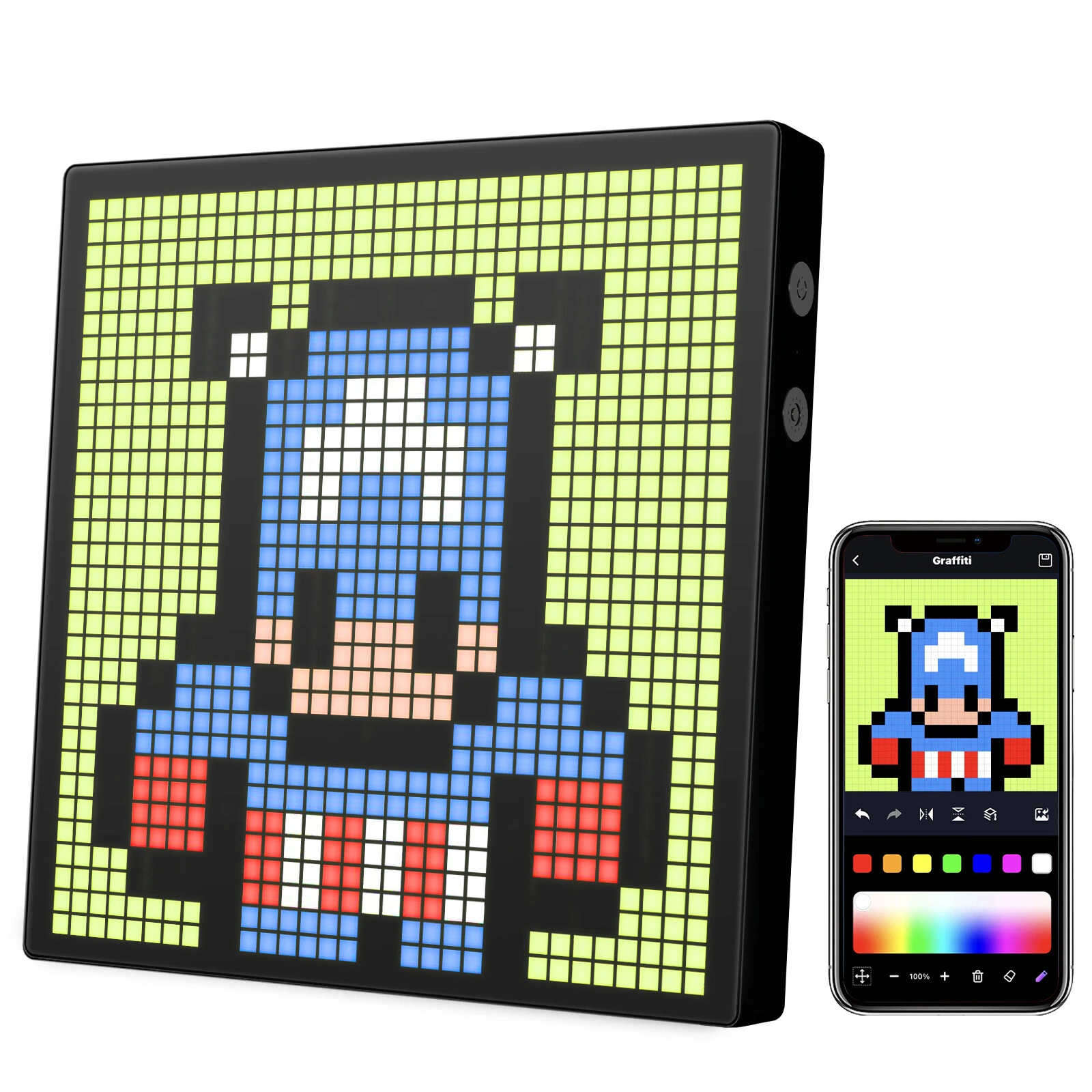 LED Pixel Display Screen Bluetooth Pixel Light Table With Pixel Photo Frame Diy Mosaics Pixel Style Wall-Mounted Pixel Screen Smart LED Pixel Display — Pricio
