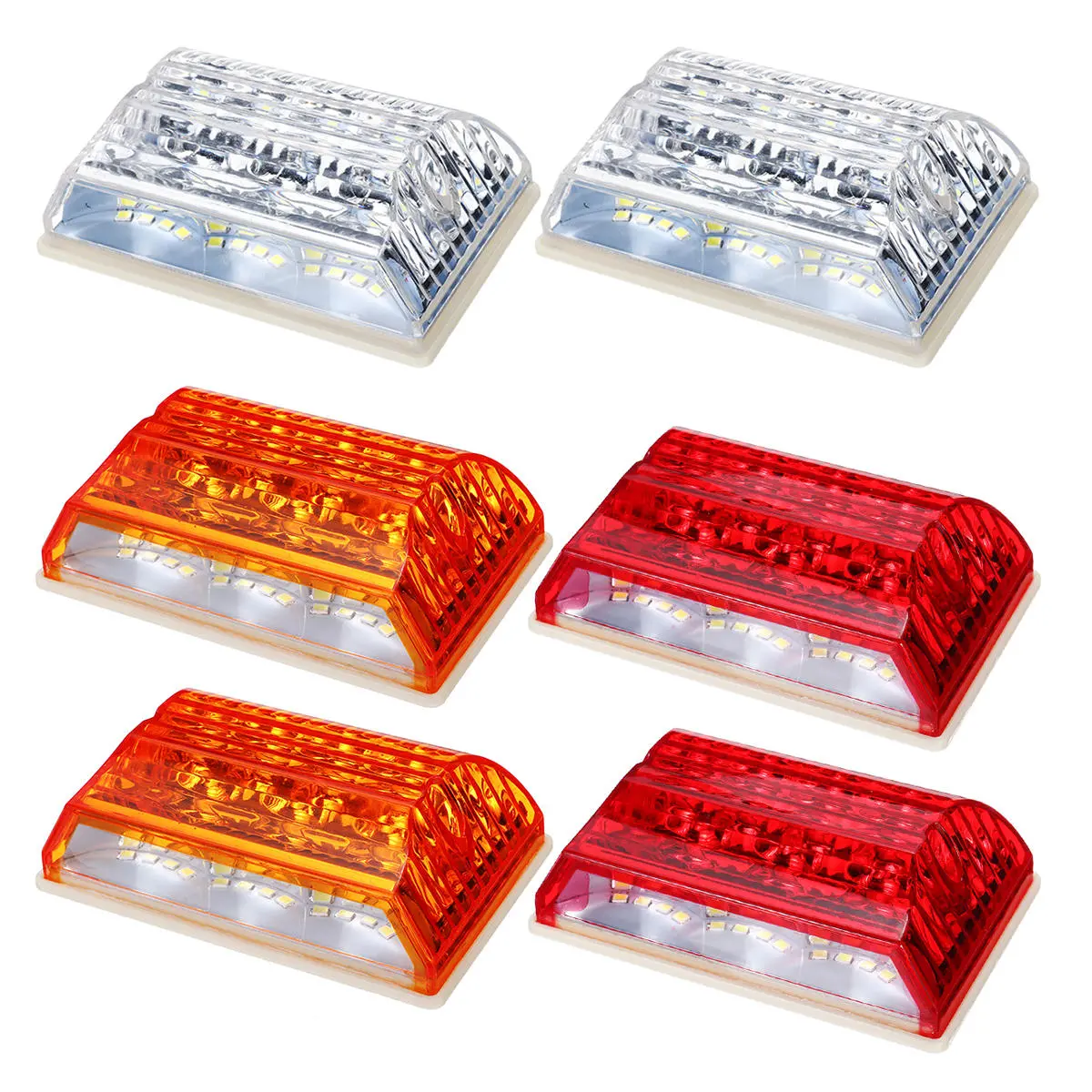 LED Side Marker Lights Indicator Lamps 24V 6500K White 2PCS for Truck Van Pickup — view 2
