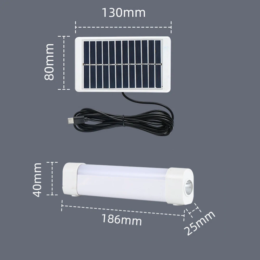 LED Solar Emergency Flashlight Hanging with Hook Portable Lantern Dimmable Multifunctional Type-C Charging for Outdoor Equipment — view 4