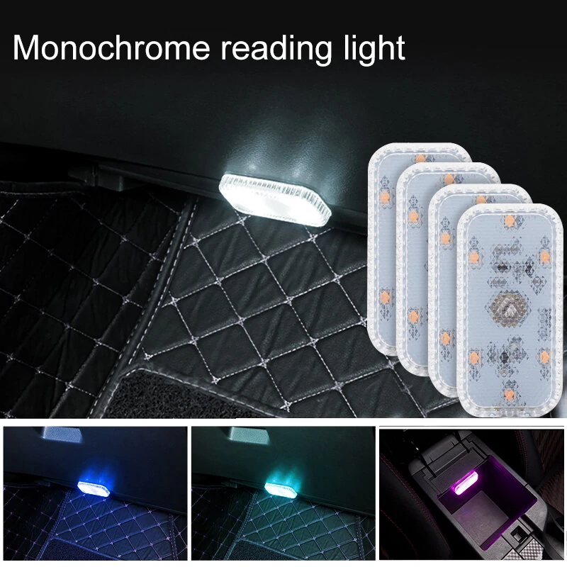 LED Touch Light Mini Wireless Car Interior Lighting Auto Roof Ceiling Reading Lamp for Door Foot Trunk Storage Box USB Charging — view 7