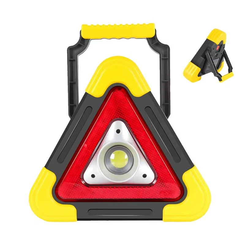 LED Triangle Warning Sign Night Light Warning Lamp Work Light Solar Powered Triangle Warning Sign Lamp With 4  Light Modes — view 2