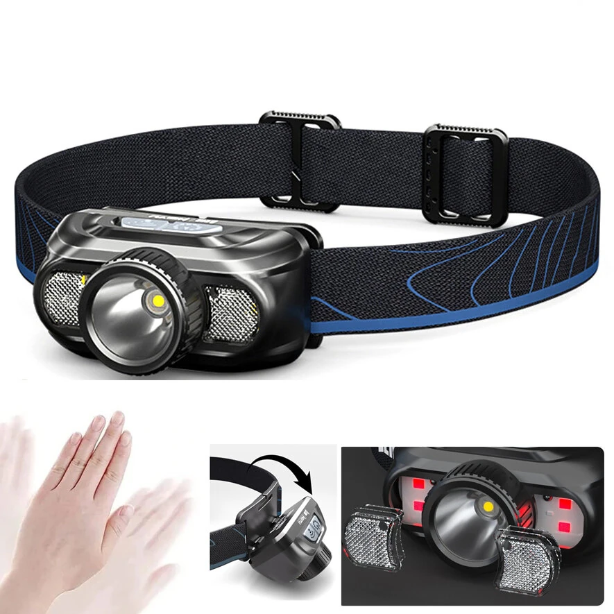 LEM Outdoor Long-Lasting Powerful Rechargeable Sensor Headlamp Ultra-Bright Headlamp for Outdoor Night Fishing Riding — view 2