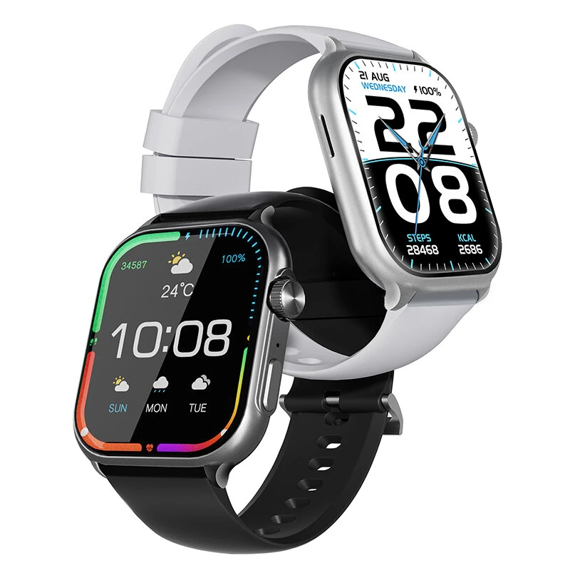 Lenovo F101 1.96-inch AMOLED Display bluetooth Call Heart Rate Blood Oxygen Monitor Sleep Monitoring Multi-sport Modes IP68 Waterproof Smart Watch — Lenovo