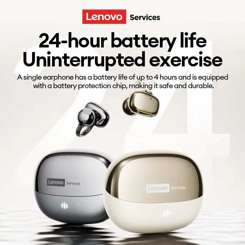 Lenovo RS103 TWS Earclips Headset Wireless bluetooth 6.0 Earphone Dual Magnetic High-amplitude Diaphragms 360° Spatial Sound 24H Playback Flexible Design Low Game Delay Touch Control E-sports Sports Headphones — view 6
