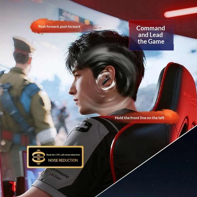 LENOVO TG101 RGB Gaming Headset Wireless bluetooth Earphone Digital Display Low Delay Ergonomics Semi-in-ear Sports Headphones — view 5