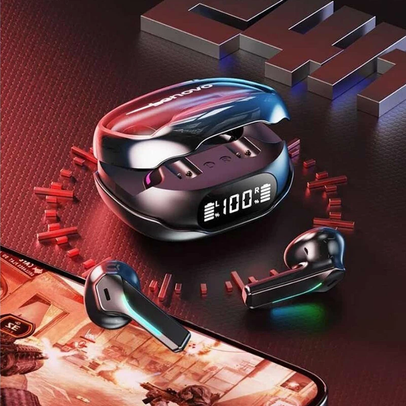 LENOVO TG101 RGB Gaming Headset Wireless bluetooth Earphone Digital Display Low Delay Ergonomics Semi-in-ear Sports Headphones — view 7