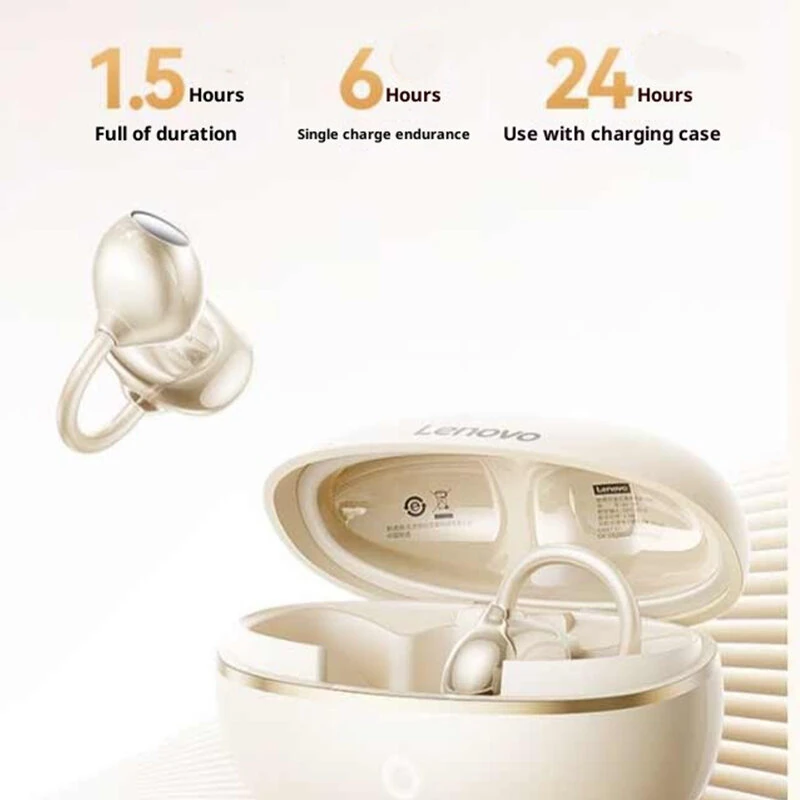 Lenovo XA390 TWS Earbuds Wireless bluetooth Earphone 13mm Dynamic Diaphragm Spatial Audio 4-Mic Smart Sound Pickup Touch Control Earclips Sports Headphones — view 5