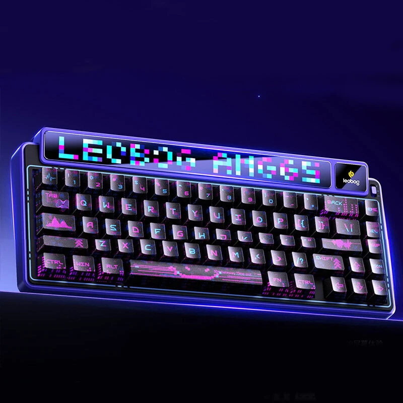 LEOBOG AMG65 Custom Mechanical Keyboard With TFT LED Screen 67 Keys Triple Mode Wireless/bluetooth/Wired Gasket Structure Hot Swappable RGB Gaming Keyboard with 8000mAh Battery — view 4