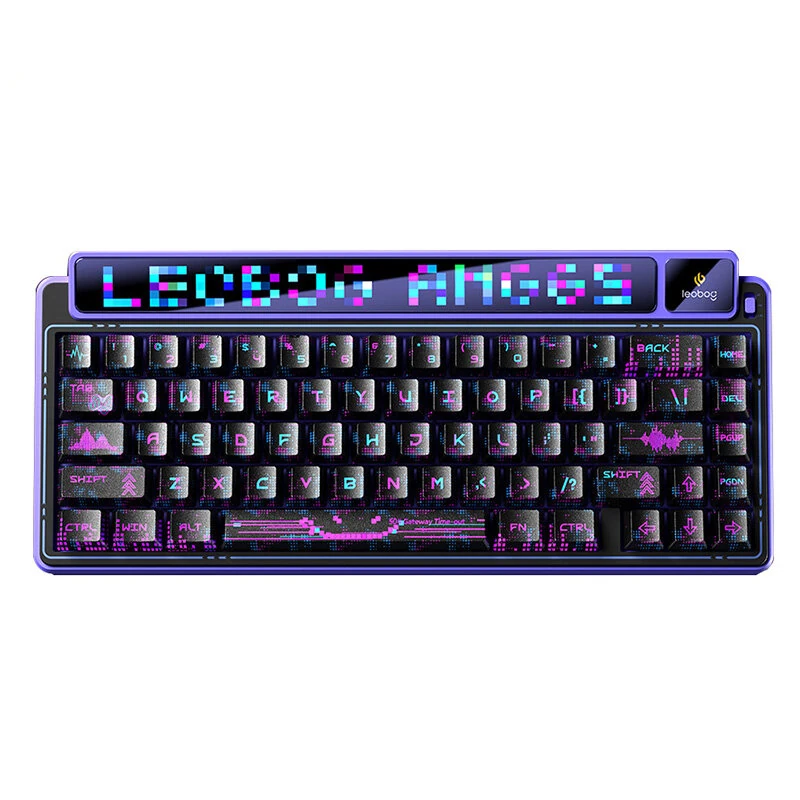 LEOBOG AMG65 Custom Mechanical Keyboard With TFT LED Screen 67 Keys Triple Mode Wireless/bluetooth/Wired Gasket Structure Hot Swappable RGB Gaming Keyboard with 8000mAh Battery — view 7