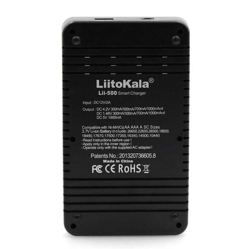 LiitoKala Lii-500 LCD Display Intellegent Battery Charger for 18650 26650 AA AAA Flashlight Cells Can Test The Battery Capacity — view 5