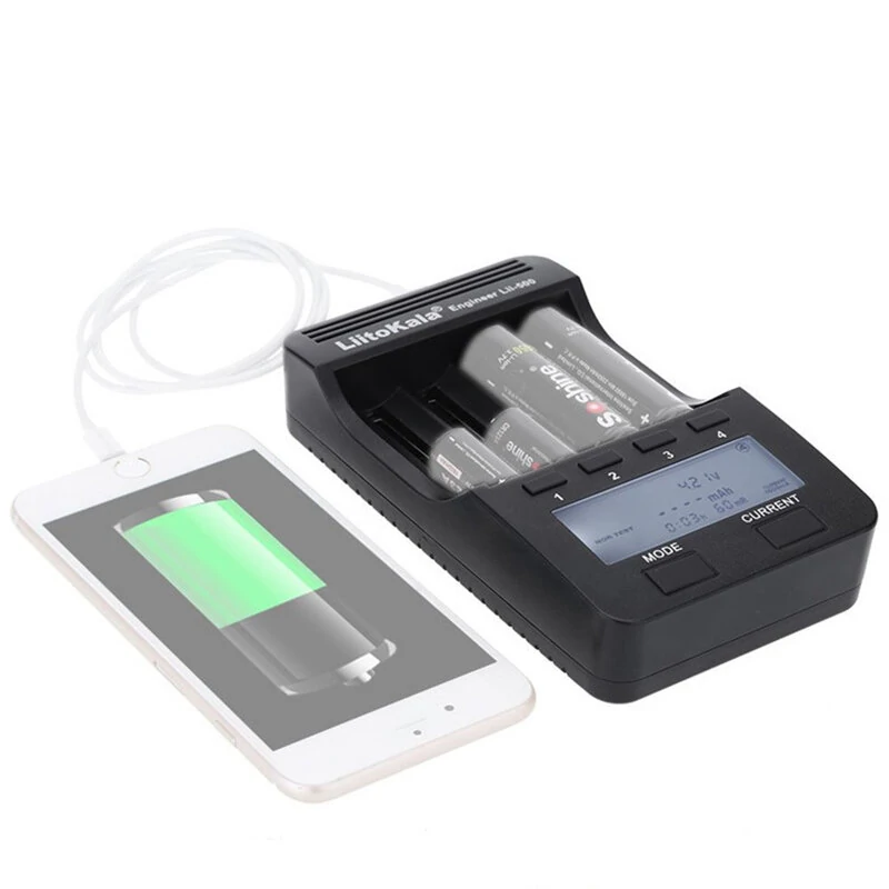 LiitoKala Lii-500 LCD Display Intellegent Battery Charger for 18650 26650 AA AAA Flashlight Cells Can Test The Battery Capacity — view 8