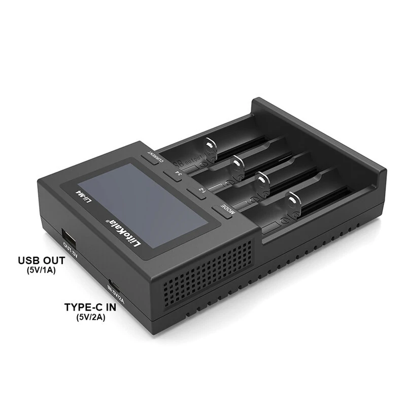 LiitoKala Lii-M4  4slot 5V 2A 18650 Charger LCD Display Universal Smart Charger Test Capacity 26650 18650 21700 AA AAA Battery Charger — view 10